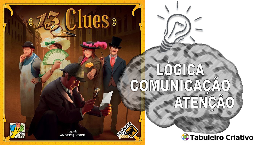 Imagem ilustrativa das habilidades exercitadas durante o jogo 13 Clues 