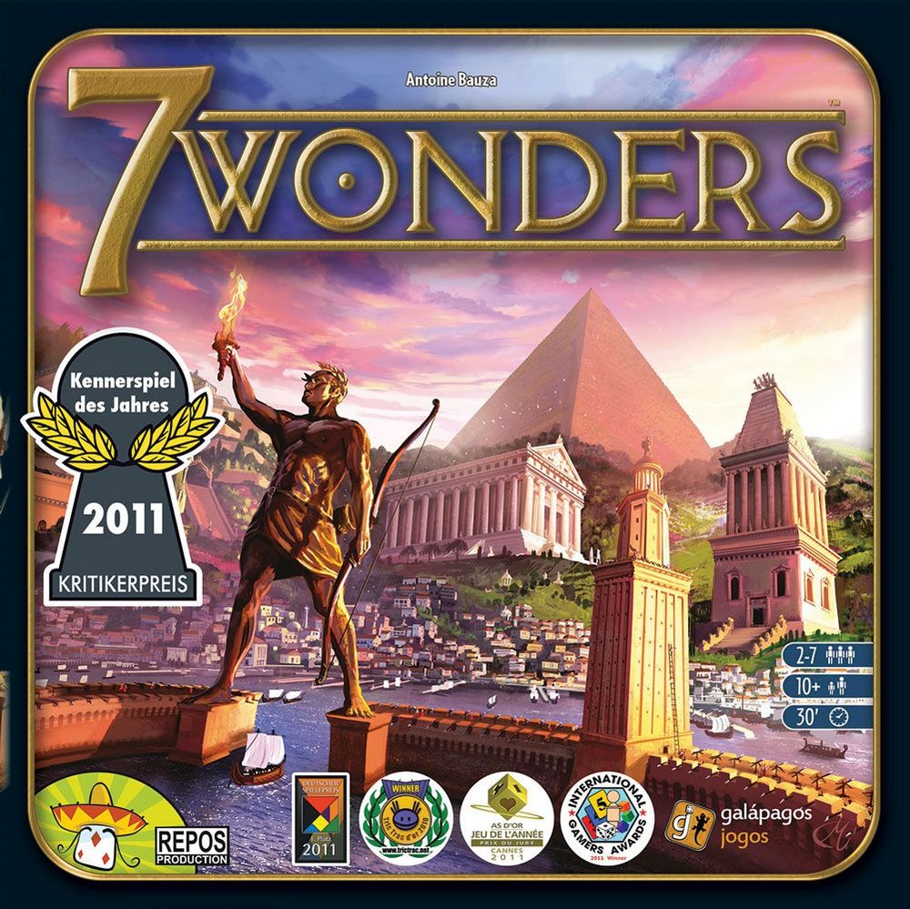 Galápagos, 7 Wonders Duel, Jogo de Tabuleiro de Estratégia, 2 jogadores, 30  min