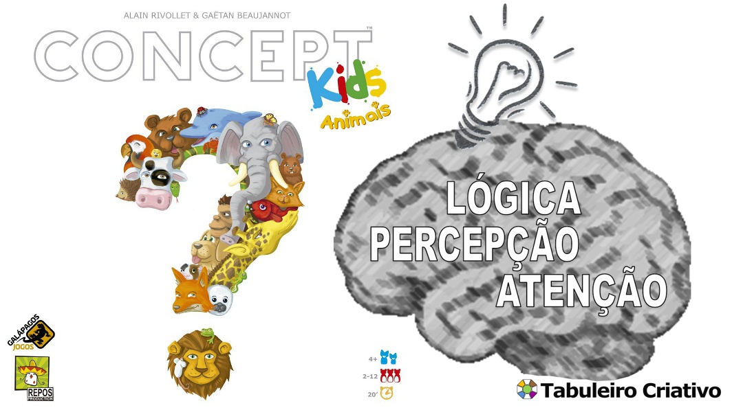 Imagem ilustrativa das habilidades exercitadas durante o jogo Concept Kids 