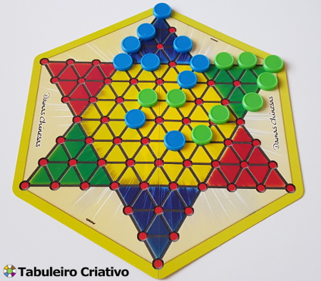 Jogo de Tabuleiro de Damas Chinesas Halma, Jogo de Tabuleiro de