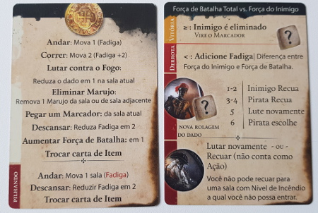 Review Jogo Dead Men Tell No Tales Imagem 4: Carta Ajuda com as ações disponíveis