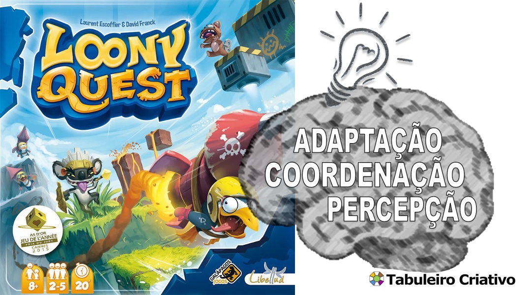 Imagem ilustrativa das habilidades exercitadas durante o jogo Loony Quest