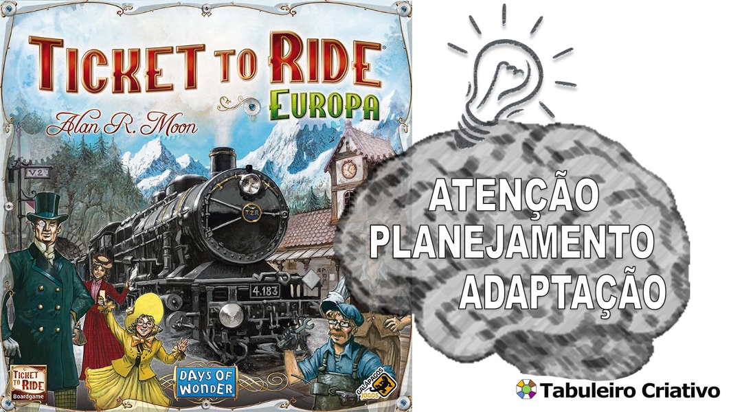 Imagem ilustrativa das habilidades exercitadas durante o jogo Ticket To Ride Europa 
