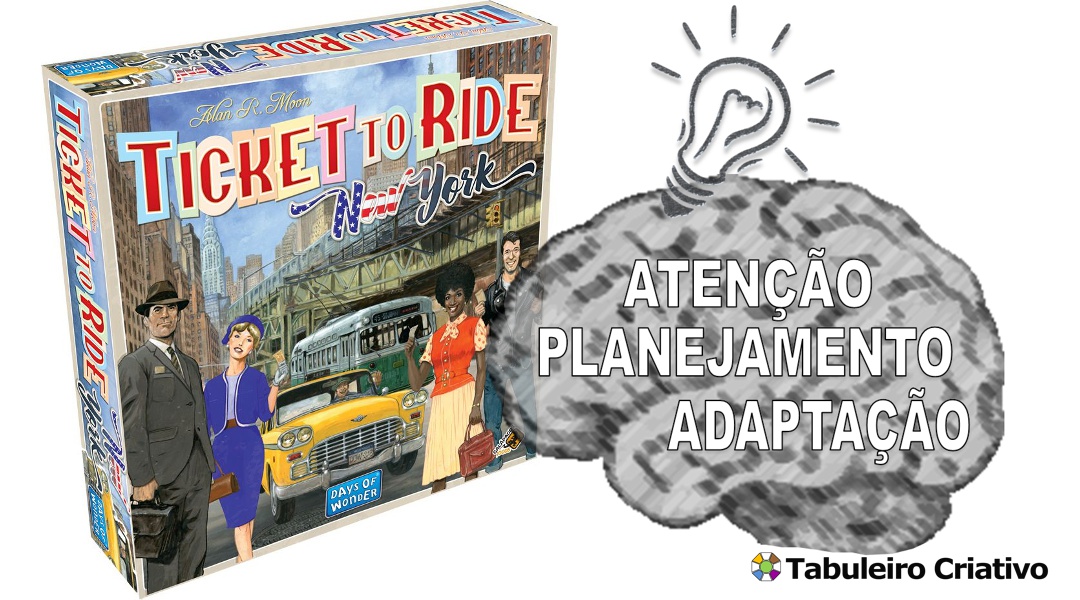 Imagem ilustrativa das habilidades exercitadas durante o jogo Ticket to Ride New York