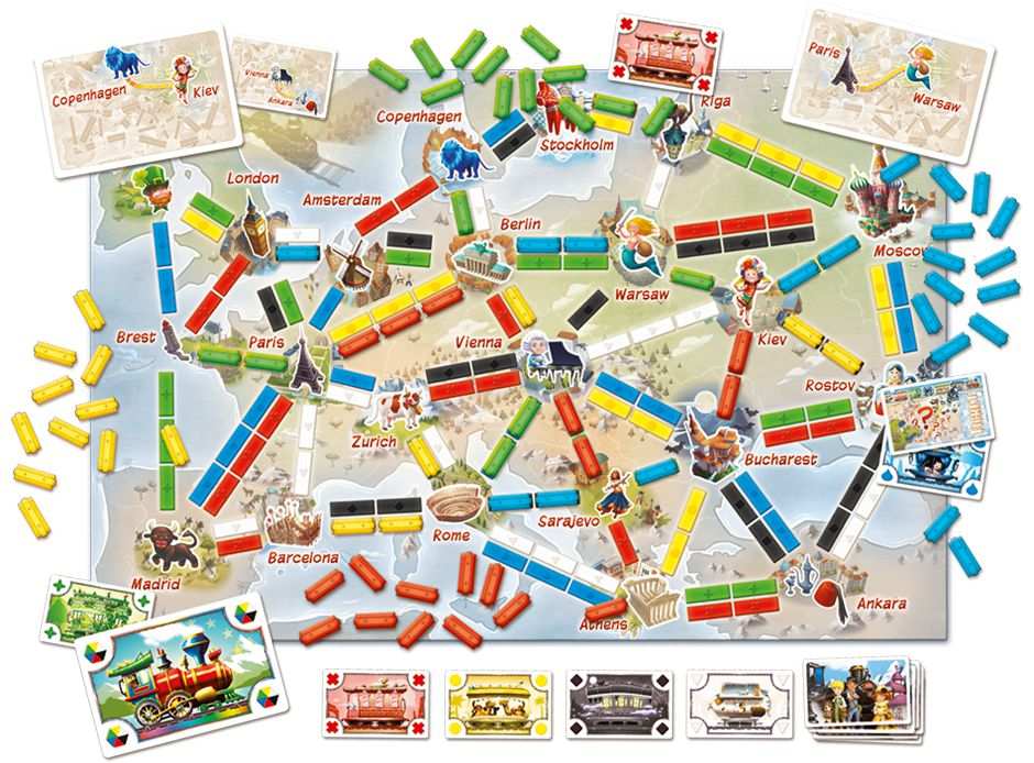 Jogo de Tabuleiro Ticket To Ride Cards, Construção de Rota do Trem  Expresso, Jogo de Estratégia